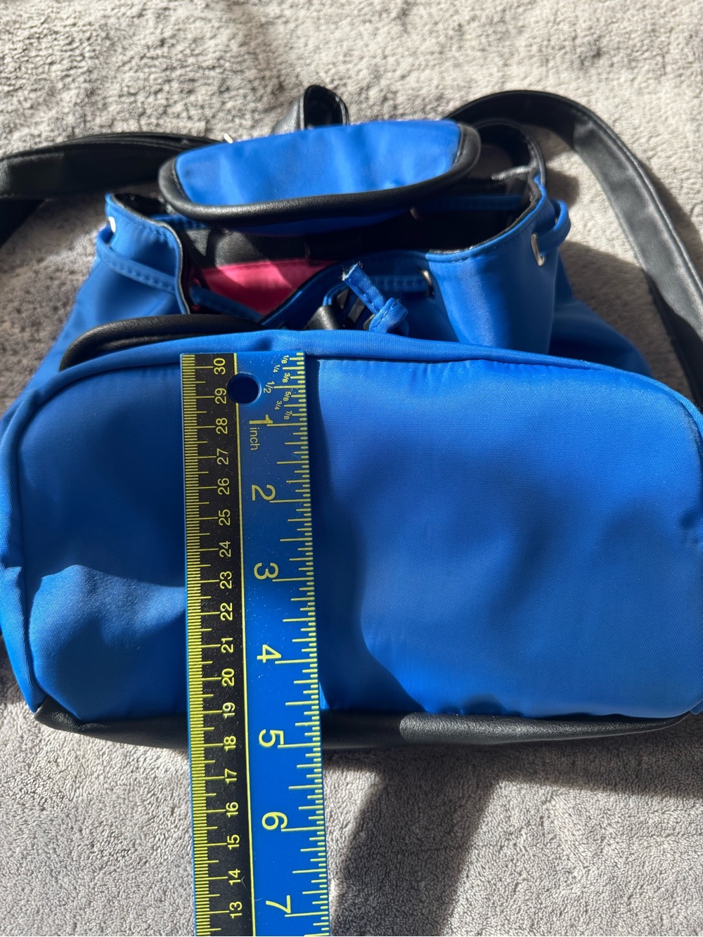 Bright Blue Mini Multi Pocket Backpack - Picture 6 of 7
